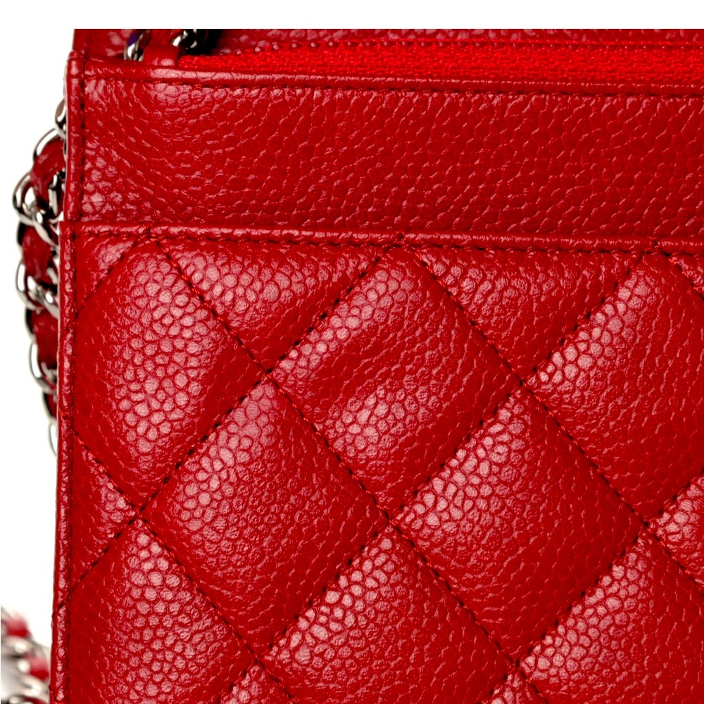 Caviar quilter CHANEL WOC (red) - Picture 5 of 8